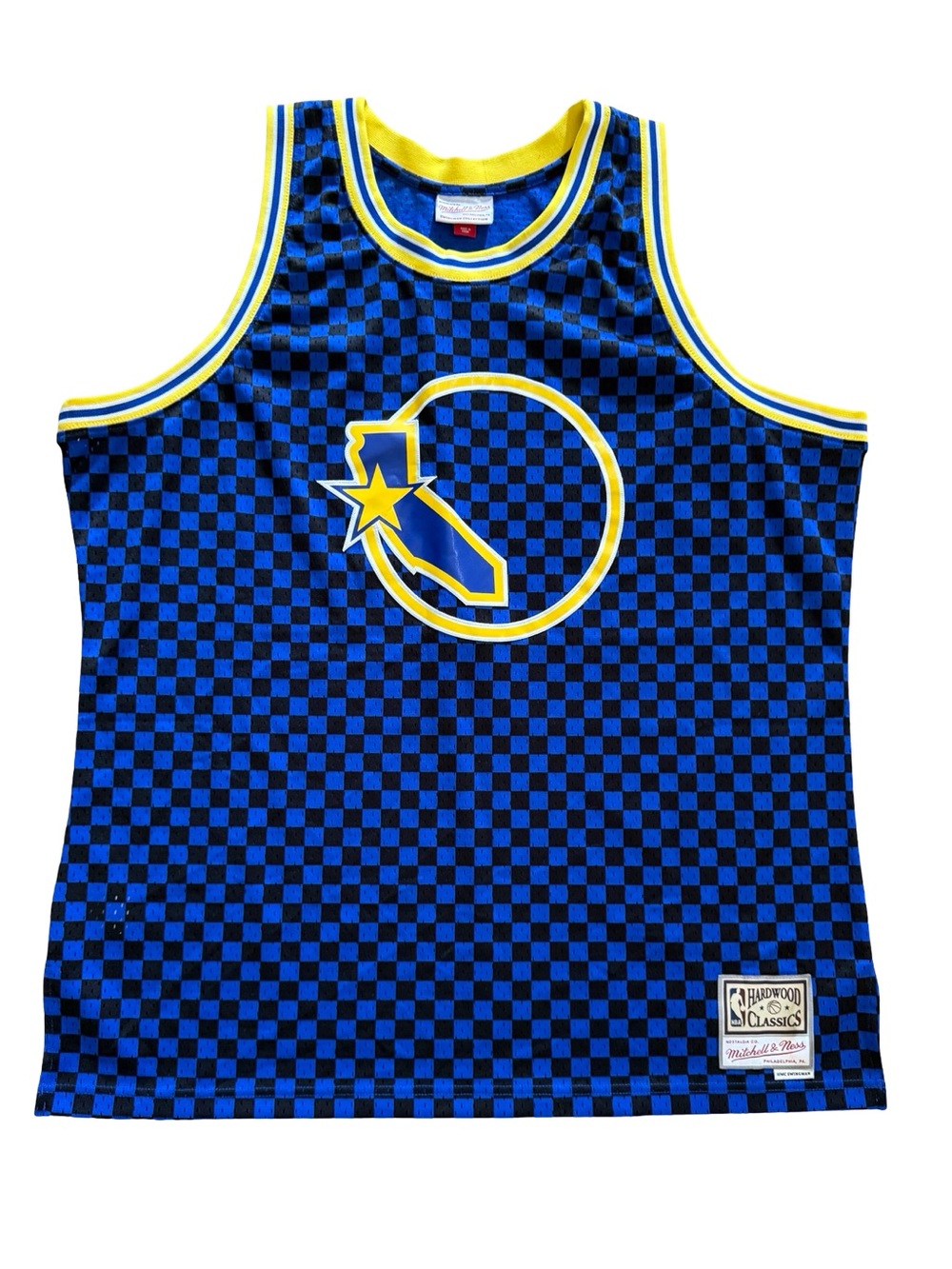 Mitchell & Ness Golden State Warriors Checkerboard Swingman Jersey 2XL NBA